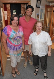 L. to R: Kim Queen, Downtown Sandpoint B.I.D. Manager, Jack Peterson — Morning Show Host, Kate McAlister — Sandpoint Chamber of Commerce President.